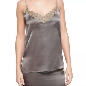 Chic Satin Camisole with Lace Detail
